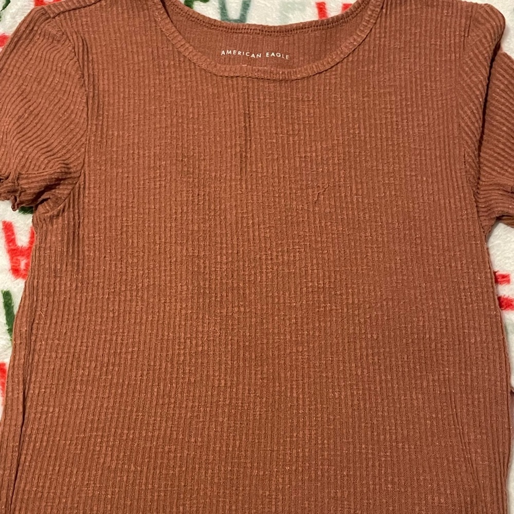 American eagle crop tee